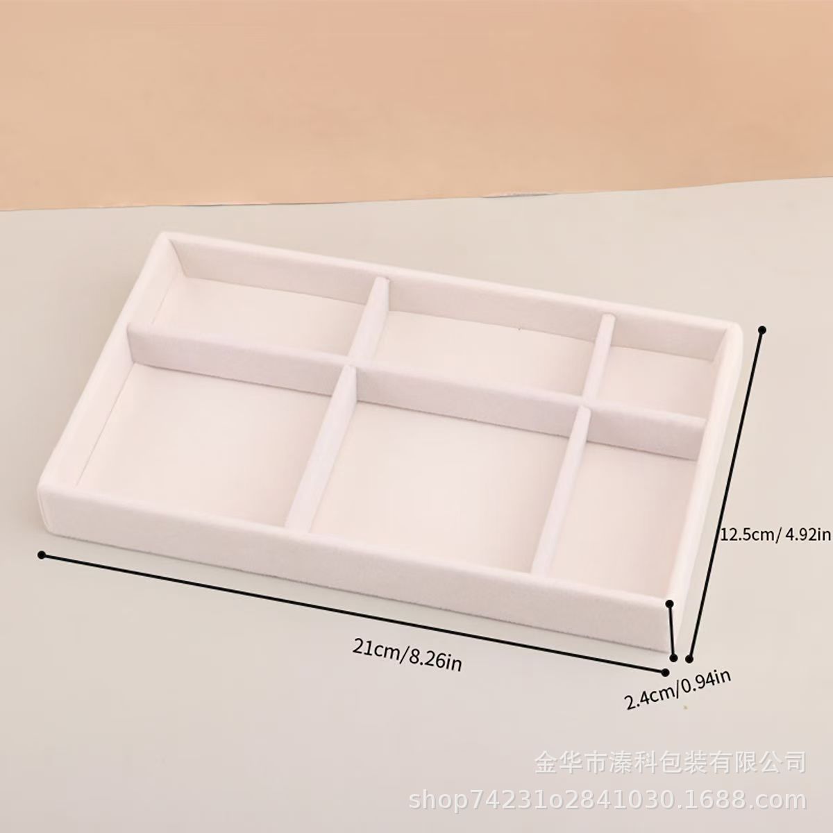 Franela, joyería, exhibición, caja de almacenamiento, acabado de escritorio, bandeja de almacenamiento de maquillaje, pendientes, pendientes, pulsera, anillo, estante de almacenamiento