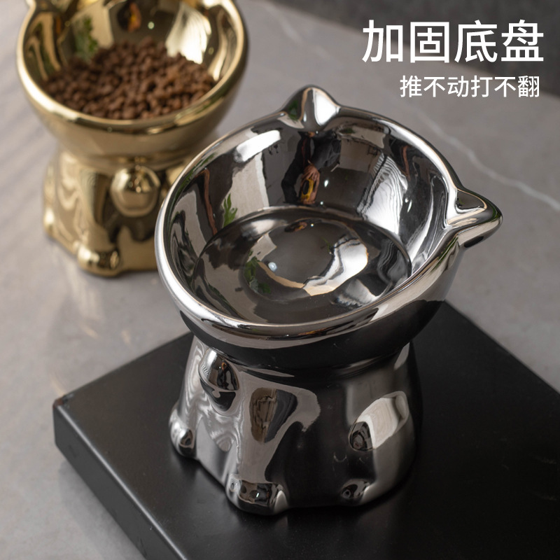 Tacos de cerámica personalizados para mascotas de cerámica para gatos cuenca de agua cuenca de alimentación para gatos cuenca