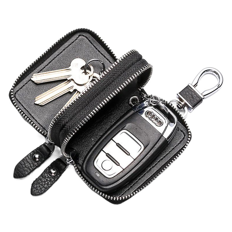 Caja dominante del coche de cuero de la caída natural Suministro de comercio exterior primera capa de cuero de vaca coche de control remoto funda protectora bolsa de la llave