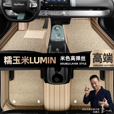 Full-Coverage Car Starry Sky Carpet – Ayaqaltılar (Kovriklər) - take-a-photo-of-the-car-model-year-and-leave-a-message-beige-leather-beige-high-elastic-silk-double-layer-model