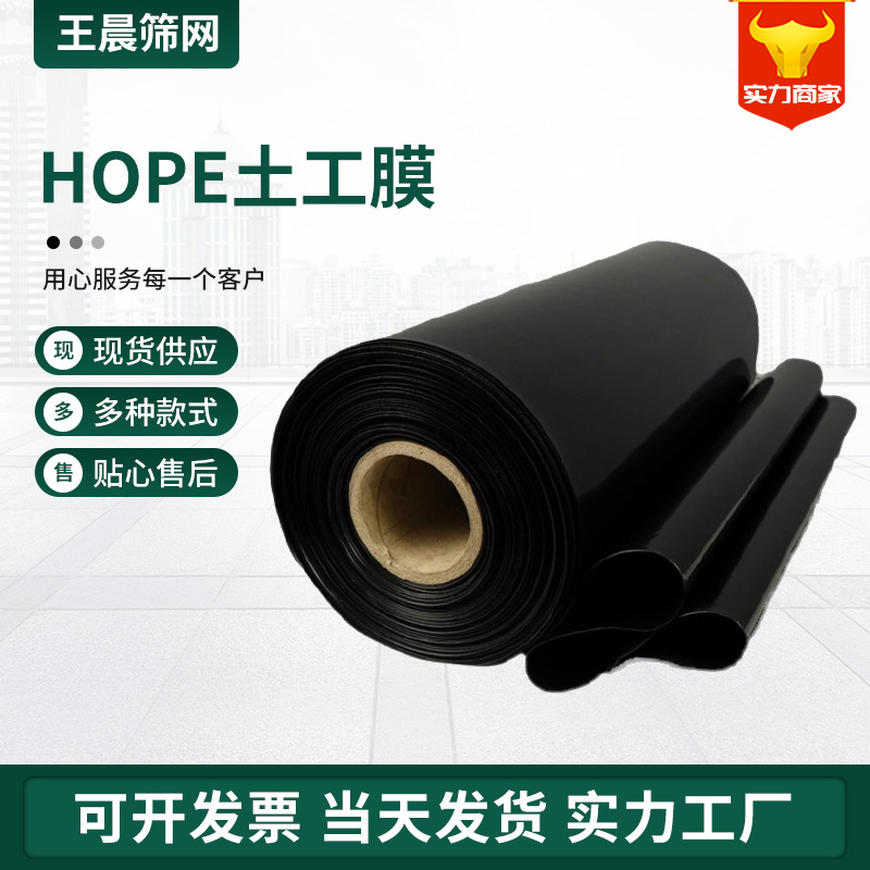 工厂HOPE土工膜复合土工布防渗膜蓄水沼气池防水布垃圾填埋场地膜