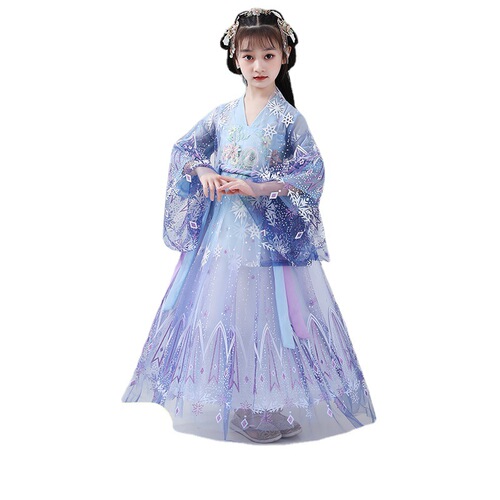 Hanfu girls summer clothes children autumn dresses little girls ancient clothes autumn clothes super fairy Tang suit summer skirt women summer