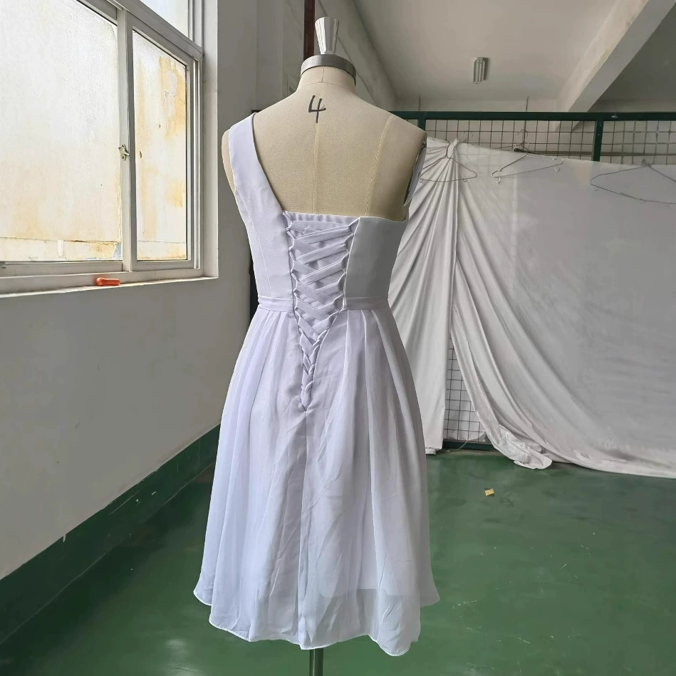 Шифоновое многоцветное короткое платье подружки невесты, вечернее платье, Amazon, выпускной