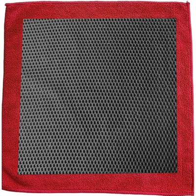 Car cleaning tools: clay polishing gloves - hollowed-out-matte-fabric-in-red
