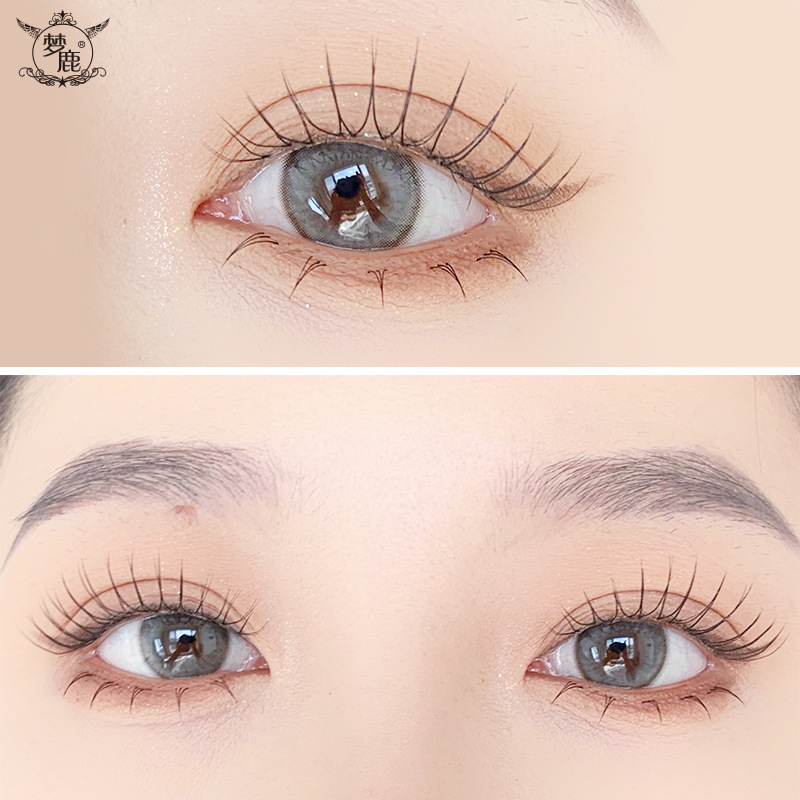 Menglu W-6 pestañas postizas hembra pequeño diablo tallo transparente rizado ojos naturales alargados simulación de dibujos animados ojo auto-injerto