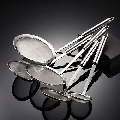 Aion 201 stainless steel handle oil filter colander hot pot soup oil foam oil separator gadget 304 mesh multi-specification