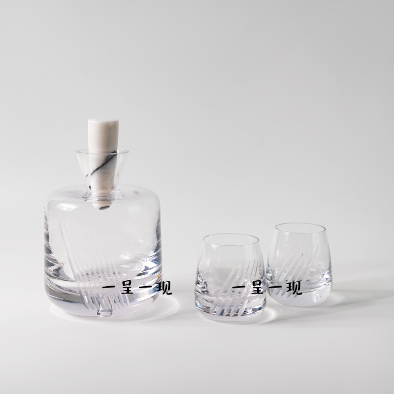 现代简约创意水晶玻璃酒具酒杯水壶套装桌面茶几餐桌酒店样板间|undefined