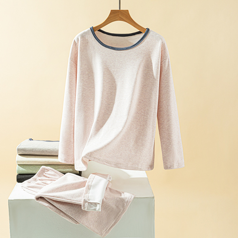 睡衣女秋冬季大码德绒磨毛2025新款保暖撞色套装可外穿冬天家居服