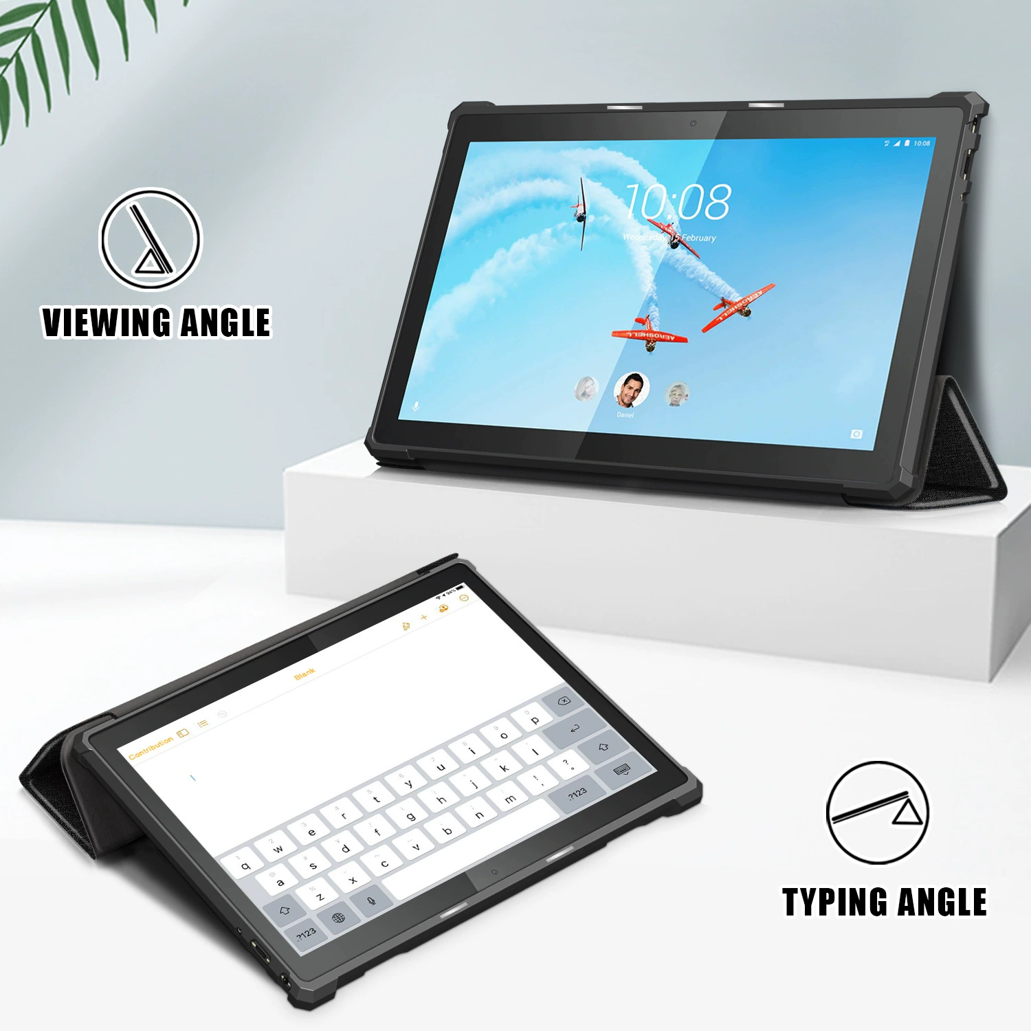 Подходит для Lenovo TAB M10 FHD PLUS планшет защитный чехол TB-X606X тройной скорл кожаный рукав TPU мягкий чехол