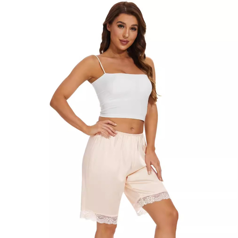 Aliexpress European and American Export Supply Lace Silk Splicing Summer Casual Women's Shorts