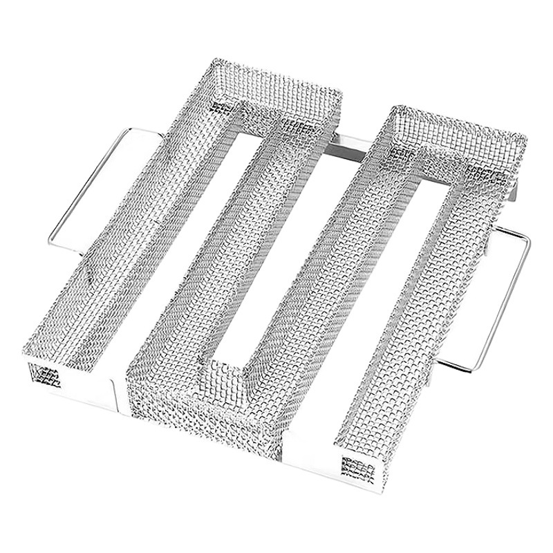 Spot de suministro transfronterizo cesta de malla ahumada de acero inoxidable 304 caja de ahumado cuadrada redonda plato ahumado de barbacoa al aire libre