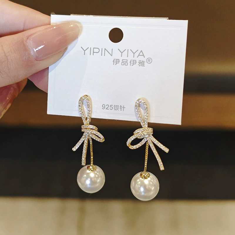 Серьги (YIPIN YIYA) 925 серебряные сережки-крючки с золотым покрытием, закрученный дизайн, легкие 0.01 кг