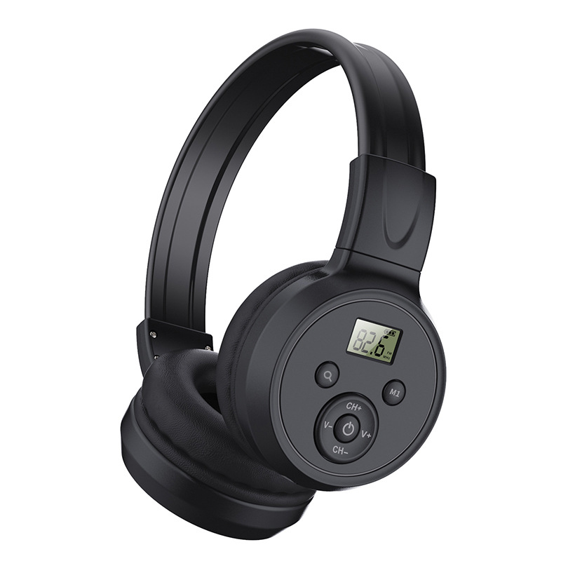 2022 transfronteriza nuevos Auriculares auriculares de radio FM modelo de carga con mesa de almacenamiento de radio auriculares
