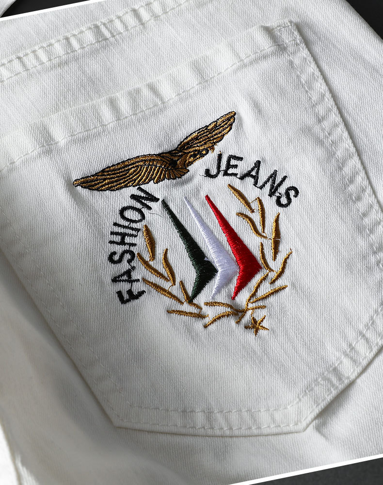 Men's High Quality Non fading and Non pilling Elastic Silk Cotton Jeans Men's Autumn Comfortable Slim Fit Small Feet_voghion.com