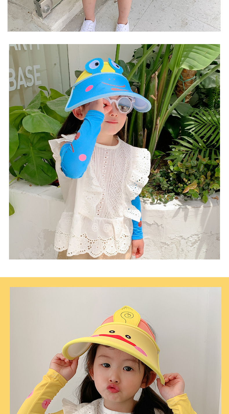 Children's Cartoon Sun Hat Floral Sleeve Set display picture 4