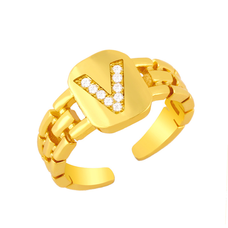 Simple Letter Open Ring display picture 11