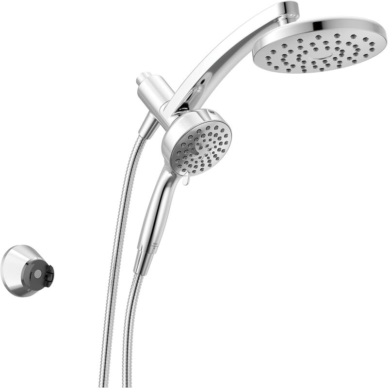Delta 6 Sets up a Pivotpro 3-in-1 Combination Shower Head, with Proclean Spray, Plated Delta 6 Sets up a Pivotpro 3-in-1 Combination Shower Head, with Proclean Spray, Plated