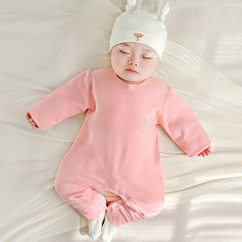 Baby overcoat otoño y invierno de primer año calentamiento pijamas apretados para niños, niñas y niños, ropa de bebé de luna llena image 7