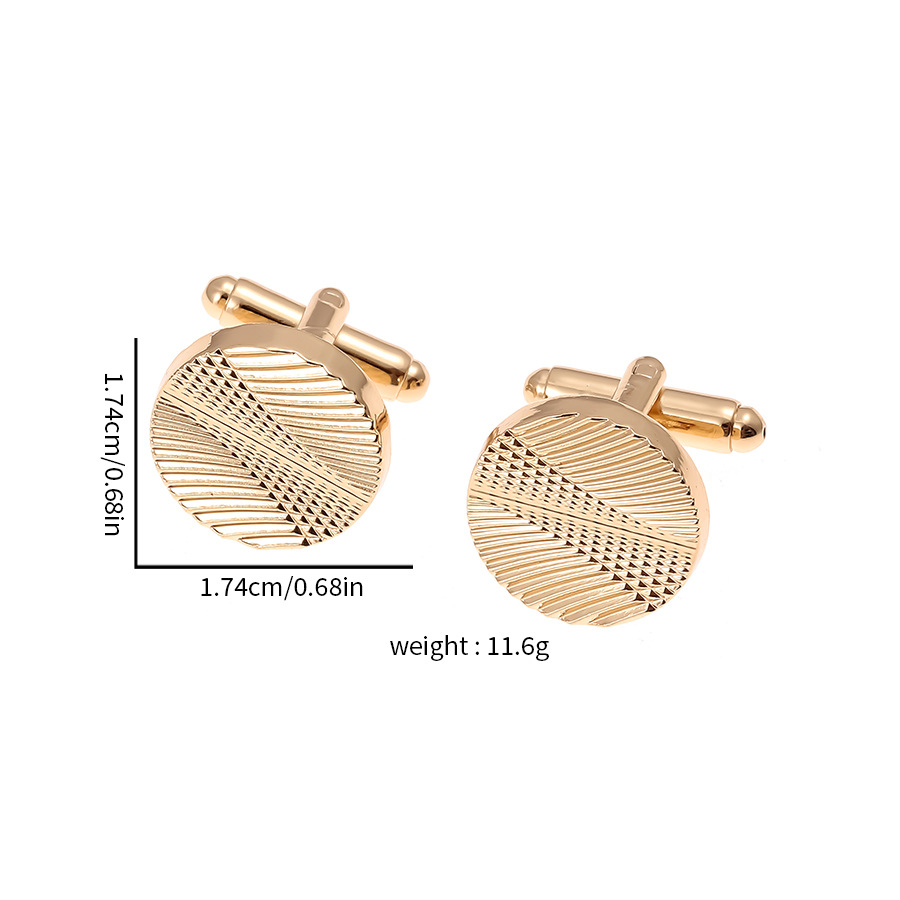 Exklusive neue runde gestreifte plaid manschettenknöpfe modische herren business manschettenknopf_voghion.com
