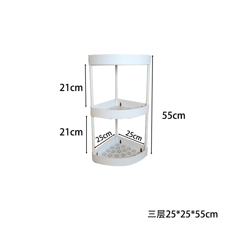 Hogar Baño de múltiples capas de suministros de baño rack de almacenamiento inodoro montado en el piso móvil triángulo de almacenamiento rack