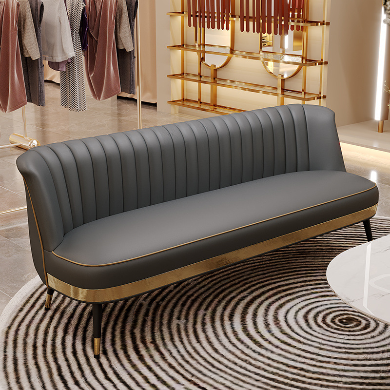 Sofá pequeño lujoso nórdico minimalista tienda de ropa de dormitorio red red doble sofá de tres personas salón salón sala de espera silla