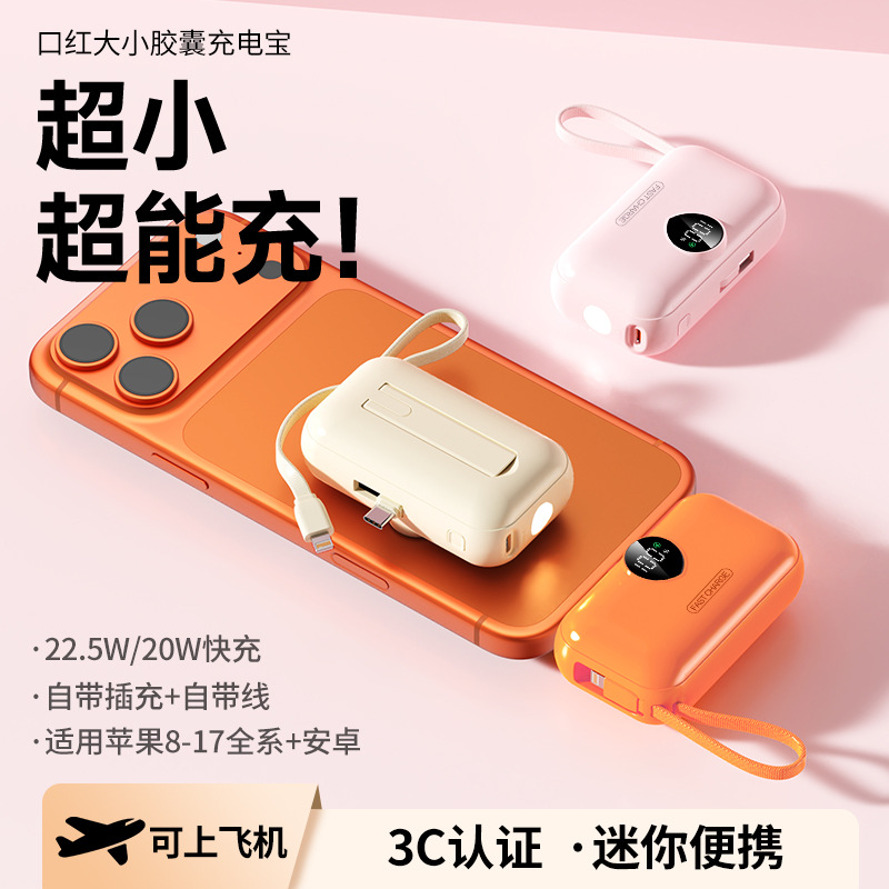 10000mAh Mini Power Bank, Daxili Kabel və Ştepsel
