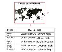 廠家世界地 圖 歐版外貿版wordmap trip 3d辦公室亞克力立體牆貼