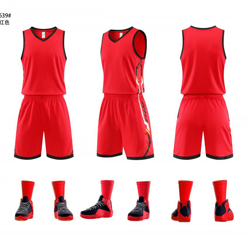 New American Basketball Uniform Suit Game Training Team Uniform Sports Professional Youth Basketball Uniform Team Uniform Quick-Drying