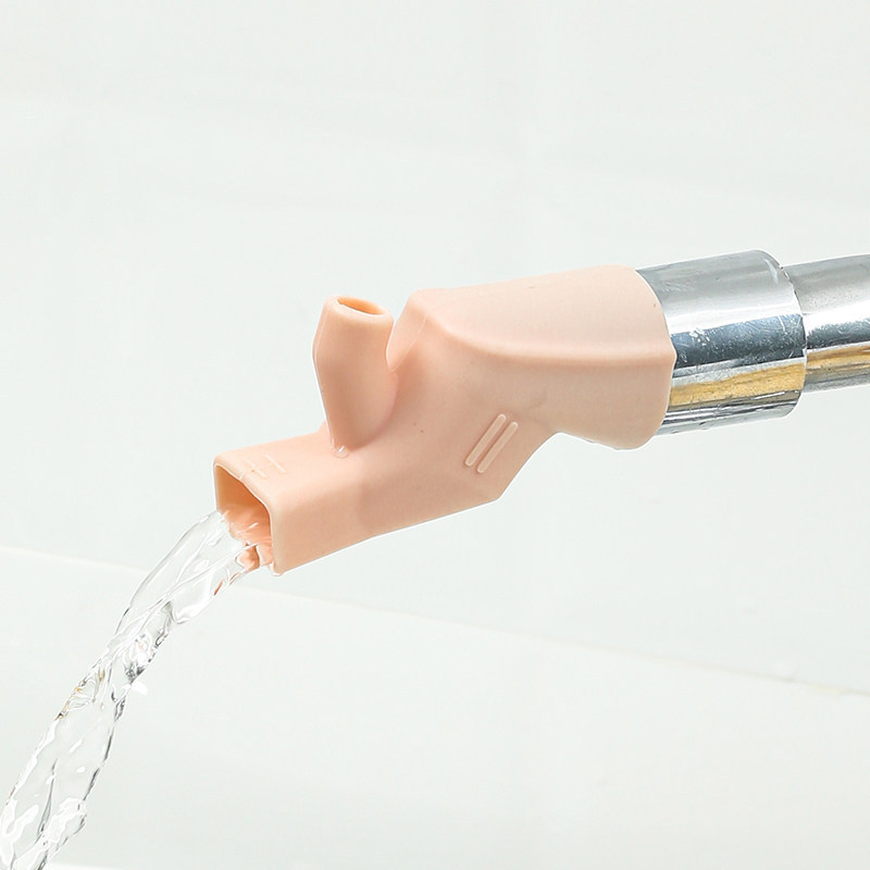 Silicone Faucet Extender Connector for Children's Handwashing Device, Splash-Proof Water Guide Extension
