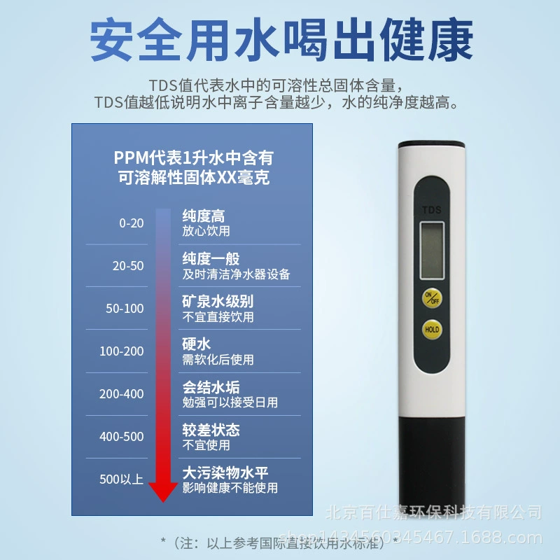 Двухключевой TDS-ручка для проверки качества воды дома на кухне, минералы воды, RO, прямое питьевое чистая вода машина, инструмент тестирования PPM