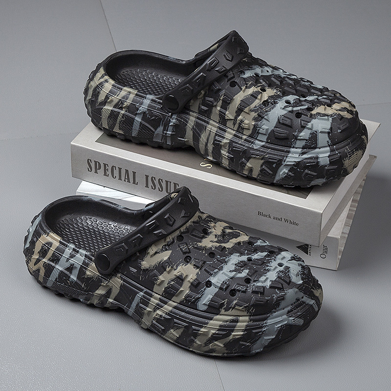 Zapatos de playa de verano, zapatillas de soleas suaves, neumáticos, zapatos antideslizantes, desgaste, zapatos de playa transpirables para hombres