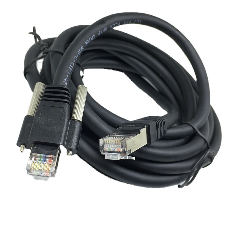 Industrial camera network cable with lock head Gigabit super class 5 high soft drag chain network cable Ethernet sensor coding cable Industrial camera network cable with lock head Gigabit super class 5 high soft drag chain network cable Ethernet sensor coding cable