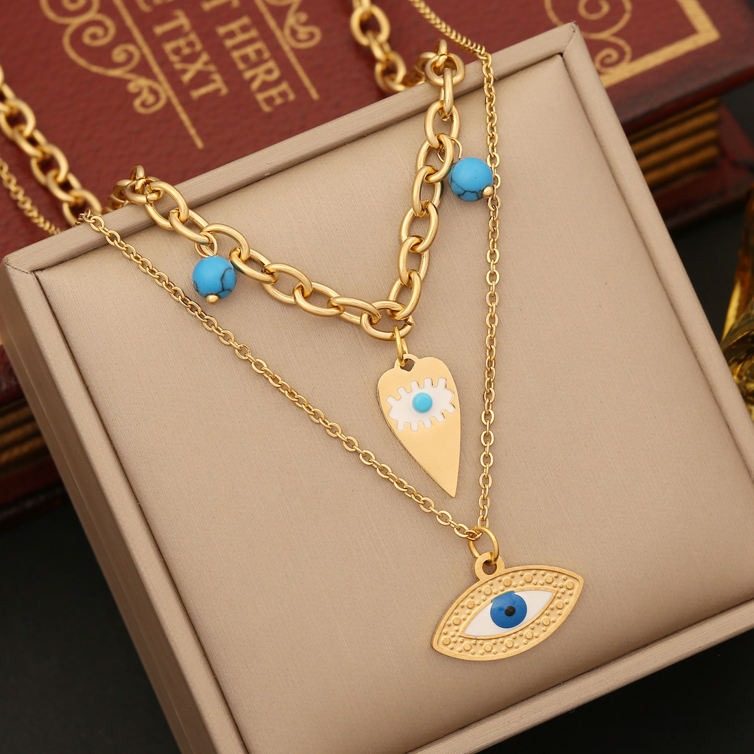 Turquoise accessory, jewelry stainless steel, European style 3