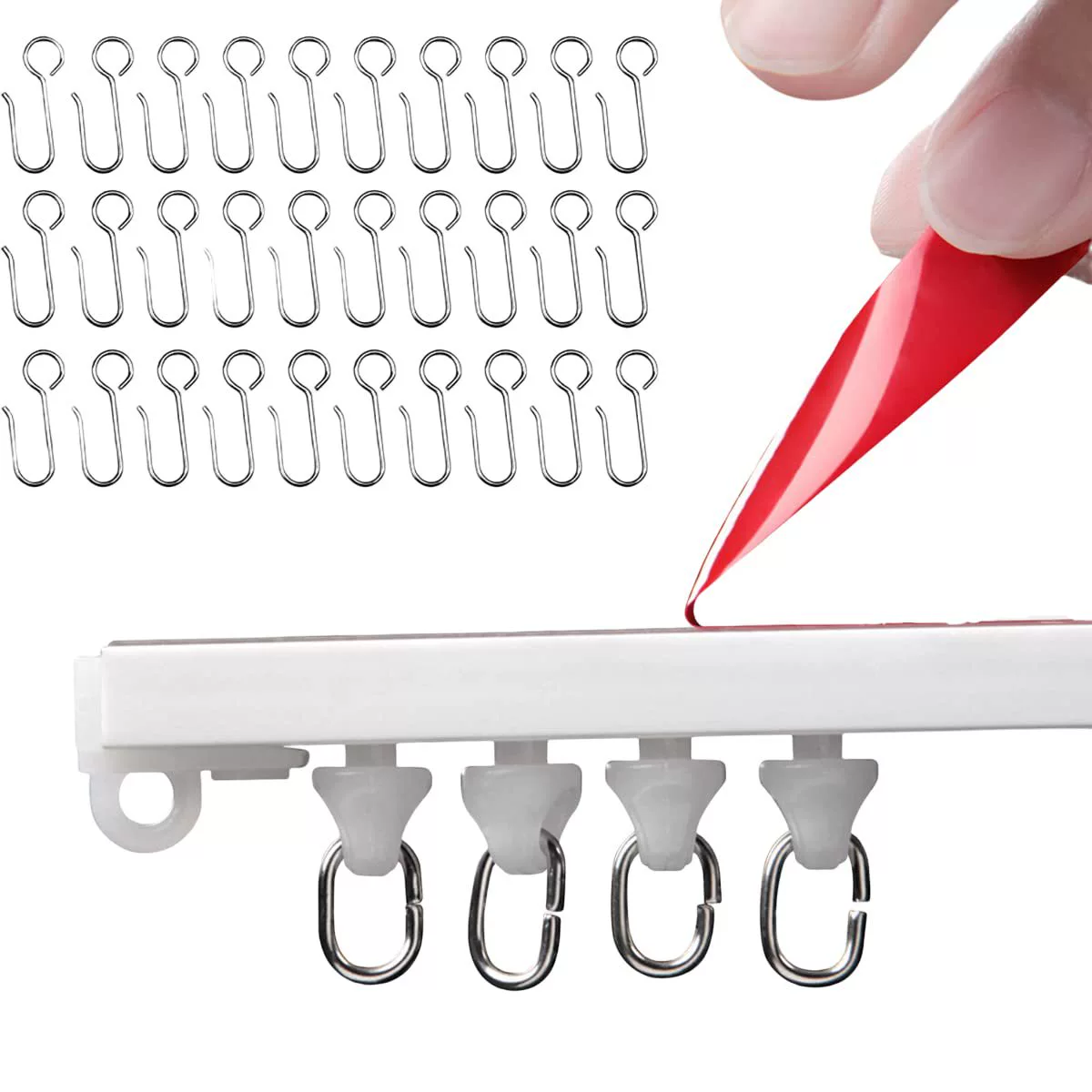 Curtains Трансграничные Амазонка выпускает самоклеящиеся шторы дорожки без пробивания