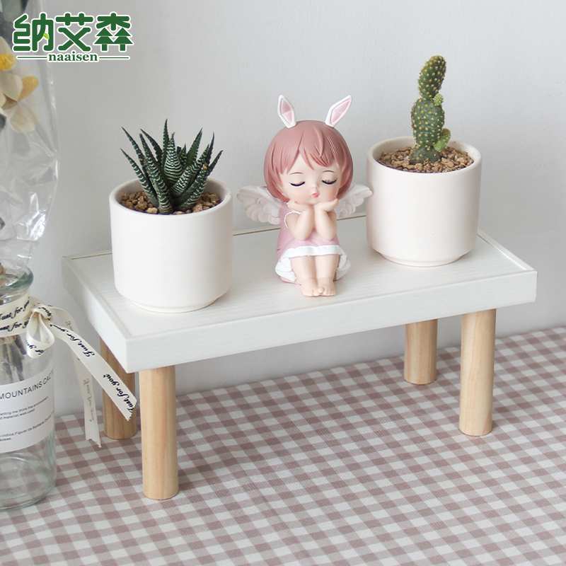 Wholesale office desks plant stands small wooden stands desktop mini small shelves succulent stands pot holders plant display stands desks