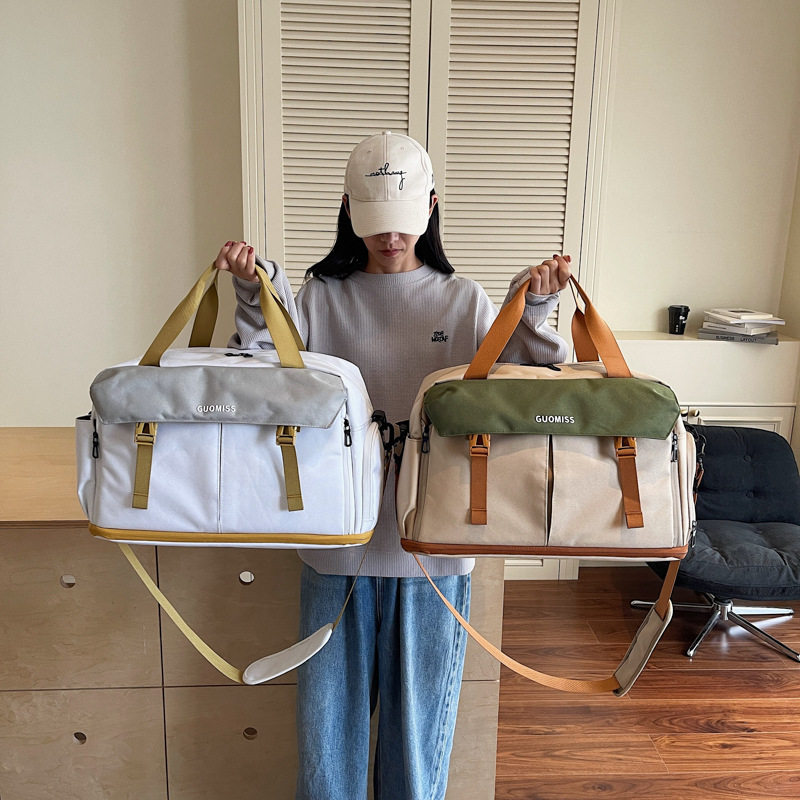 旅行包大容量女可套拉杆箱登机包行李袋干湿分离运动健身包斜挎包|undefined