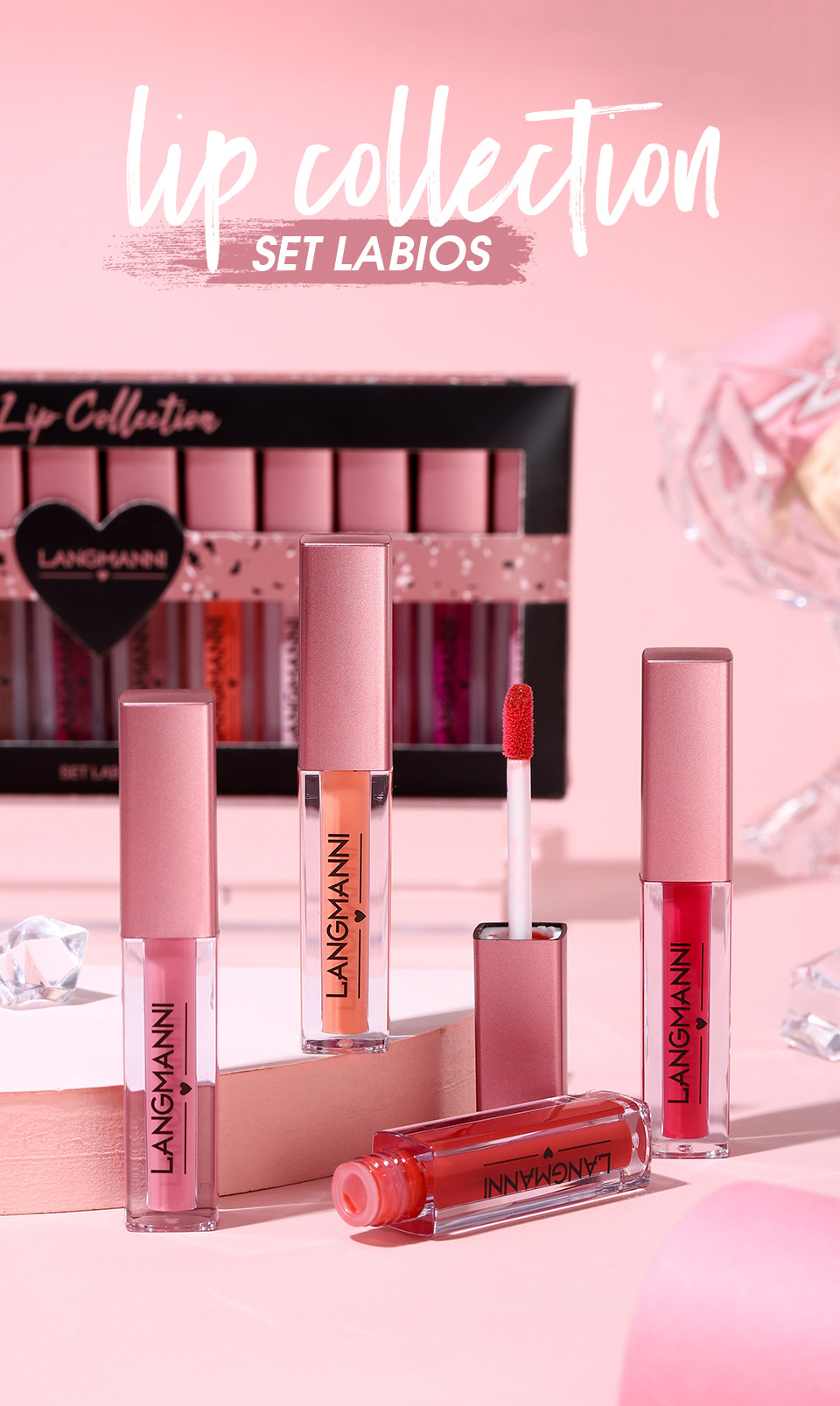 Langmanni 12-piece Lip Gloss Set, Lip Gloss, Lip Blush and Glossy Lip Gloss Gift Box Set Application Scenario