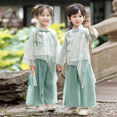 兒童漢服春秋唐裝寶寶中國風男女童中秋國慶幼兒園古裝演出服套裝