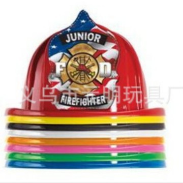 Children's toy fire hat (22g blister New) red, yellow, black, green, blue, purple, white