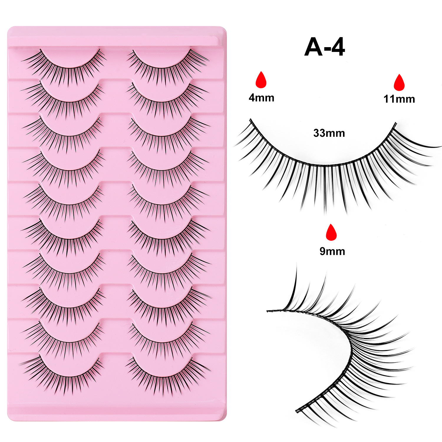 10 pares de pestañas postizas tridimensionales de tallo duro, estilo europeo y americano, pestañas en racimo completas y densas, pestañas postizas de una sola pieza para maquillaje de escenario para maquilladores.