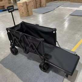 带大轮子的可折叠沙滩车,,带尾门折叠车,营地车露营大容量推车