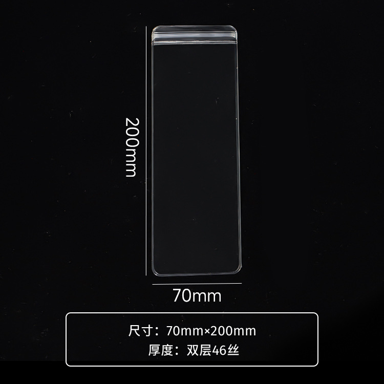 7*20 cm*trong suốt hai mặt*dày 46 lụa*1
