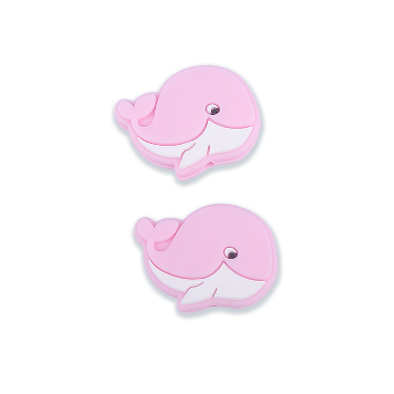Nuevo bebé suministros dibujos animados animal ballena mordedor cuentas creativo molar DIY bebé pezón anti-gota cadena juguete