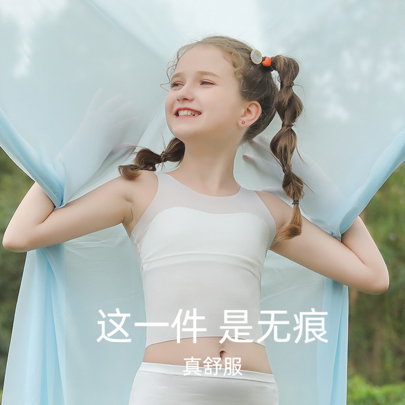 Ropa interior modal para niñas de primaria, chalecos para niñas, sujetadores para niñas mayores, estilo top de primera etapa.