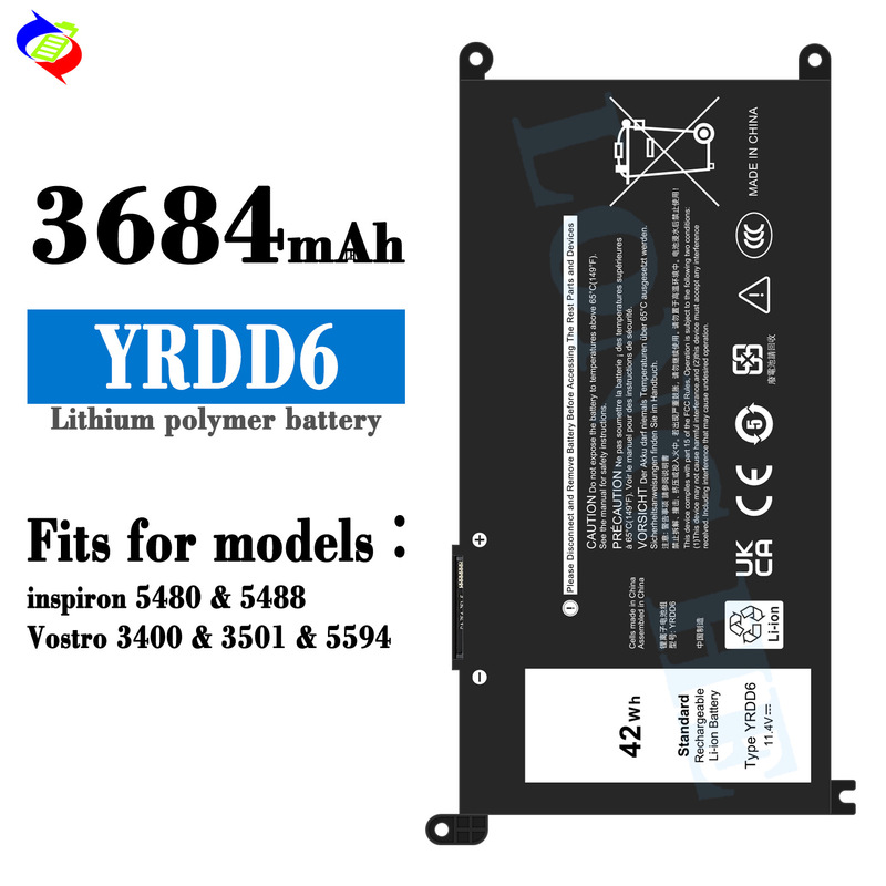 Suitable for Dell Yrdd6 Laptop Battery 5488/3400/3501/5493/5593/5584/P90F