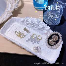 耳环橱窗首饰展示架成列拍摄道具项链创意戒指柜台盘石膏装饰品