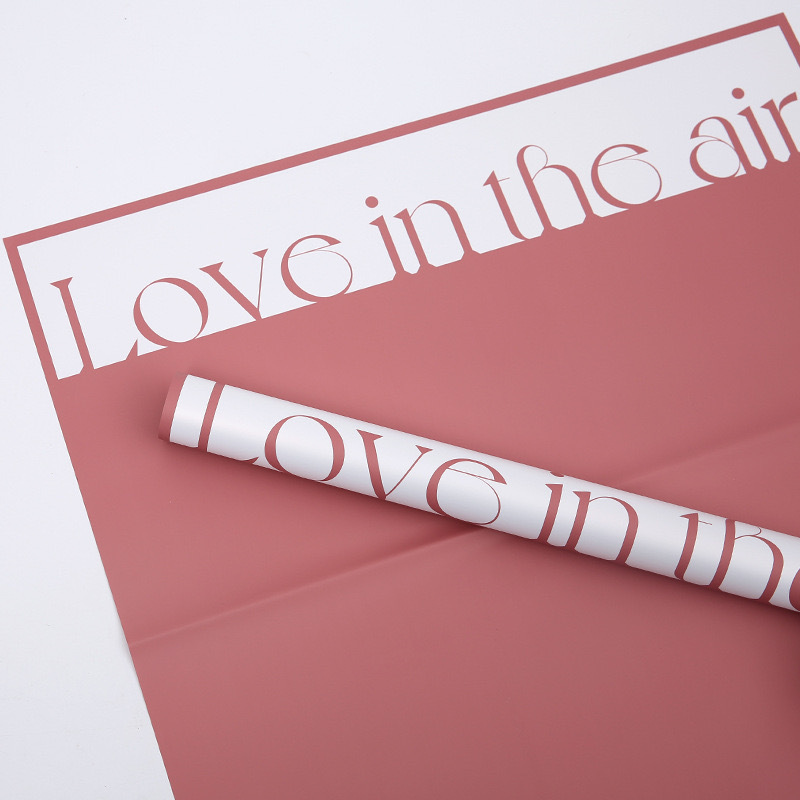 Papel de regalo de flores con atmósfera amorosa de Lizhiran, papel impermeable Ouya, material de embalaje para ramos de San Valentín
