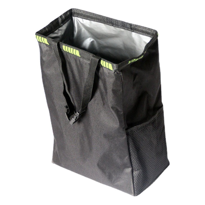 Transfronteriza Venta caliente borde verde coche basura puede colgar la silla del coche bolsa de almacenamiento multifuncional bolsa de almacenamiento de coche impermeable