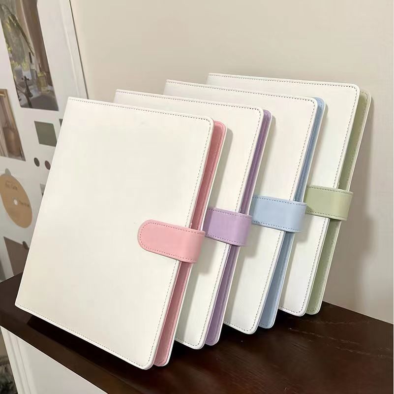 별을 쫓는 팰리스 그리드 대형 수납 컬러 매칭 카드북 A5 안개꽃 카드북 루스리프 4 PU 사진앨범 인카드북