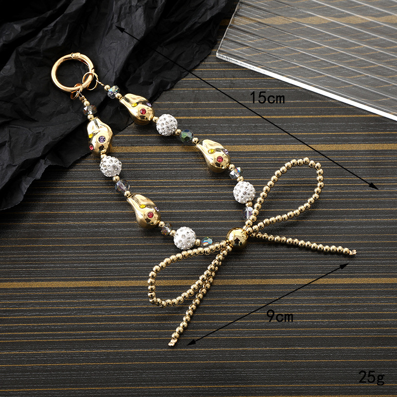25g Weight Bag Pendant, Mobile Phone Chain, Keychain Classification 1 Piece Quantity Daily Occasion Beaded, Alloy Material Star, Heart Shape, Bow Knot Pattern Unisex Gender Modern Style, Classic Style Style Modern Style Classic Style Star Heart Shape Bow Knot Beaded Alloy Unisex Bag Pendant Mobile Phone Chain Keychain 5